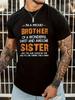 Brother and Sister Printed Mens Crew Neck Tshirt Shortsleeved Comfortable Tshirt Loose Casual Top Suitable for Spring