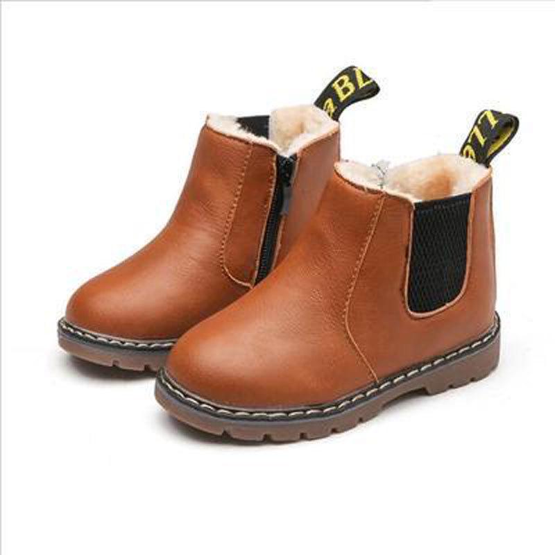 Children's Martin Boots: 2025 Autumn/Winter, Girls' & Boys' Black Korean-Style Short Boots, British Style, Soft Sole.