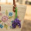 Hanger Flower Pu Leather Pendant Car Keyring Bag Pendant Cute Leather Keychain  Bag Ornament