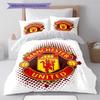Man Utd Bedding Quilt Set Quilt Cover Pillowcase Home Decoration Birthday Gift (1 * Duvet Cover + 2 * Pillowcase, Without Core)