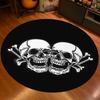Round Funny Creative Carpet Smiling Face Skull Non-slip Floor Mat Comfortable Soft Bedroom Bedside Rugs Livroom Room Chair Mat