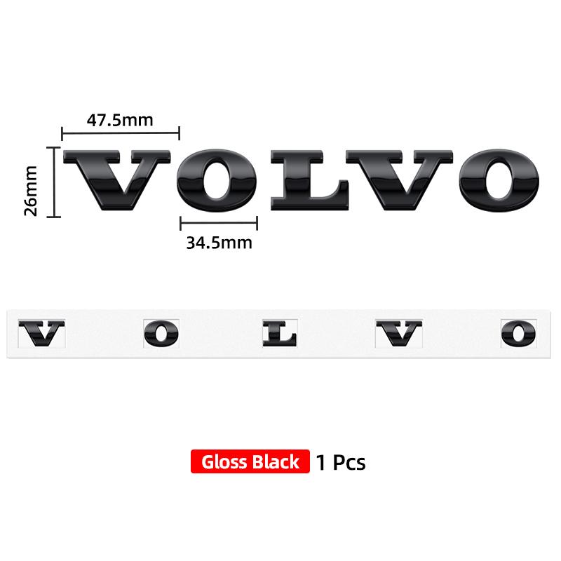 Nsyjx8 Car ABS 3D Letter Sticker VOLVO Trunk Logo Sticker For Volvo XC60 XC90 S60 S80 S60L V40 V60 T5 T6 AWD Car Styling Accessories