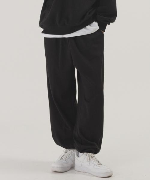 PIANER Classic Wide Jogger Sweatpants (Black)