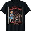 Vintage Horror Movie Lover Retro Halloween Shirt Rescue Dog T-Shirt