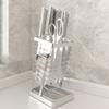 Knife Block Holder Stainless Steel Cutlery Drawer Organizer Tray Knives Utensil Rack Universal Knife Stand Organizer Kitchen Storage