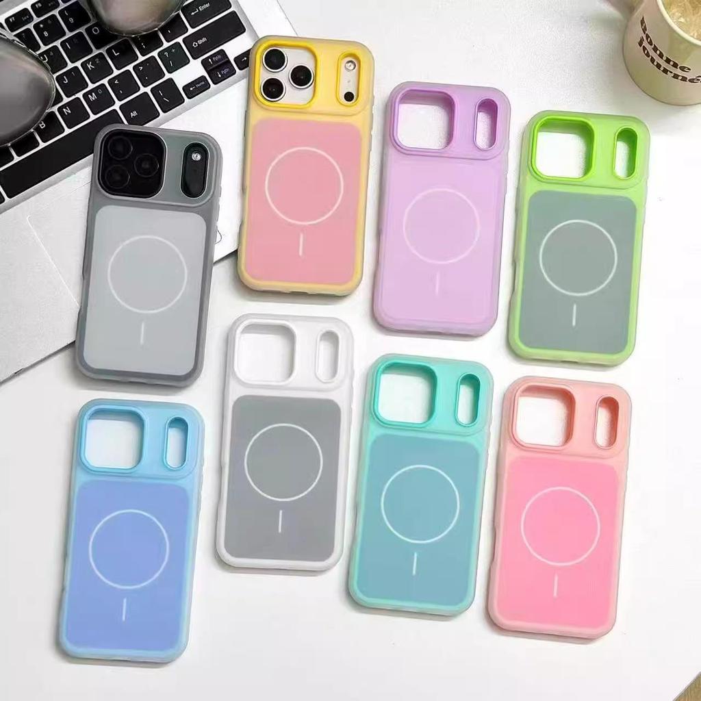 Apple 17 Pro Max Two-Tone Jelly Phone Case & 16 Magnetic Skin-Feel Case