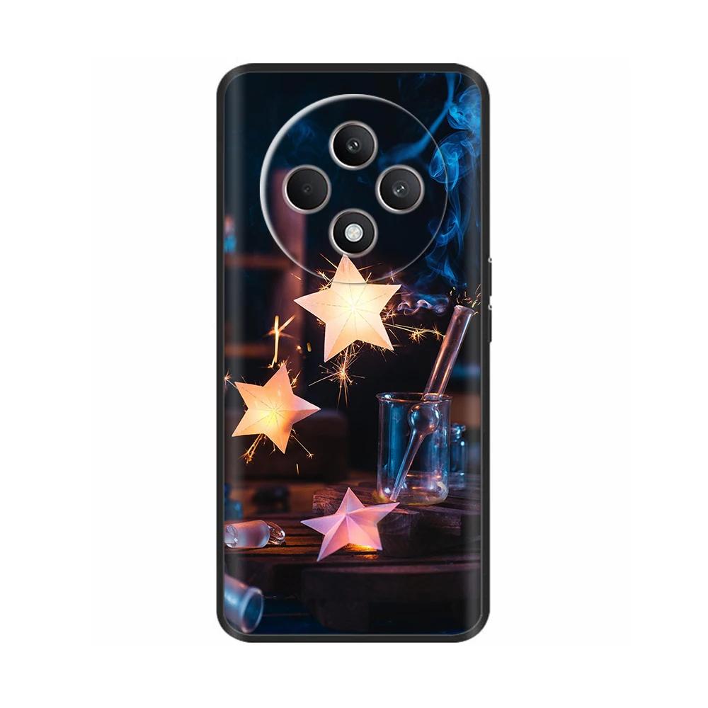 For Oppo Reno12 F Case CPH2687 Cover Cute Love Heart Soft Black Silicone Protective Cases for Reno 12F Reno12F 5G 2024 Fundas