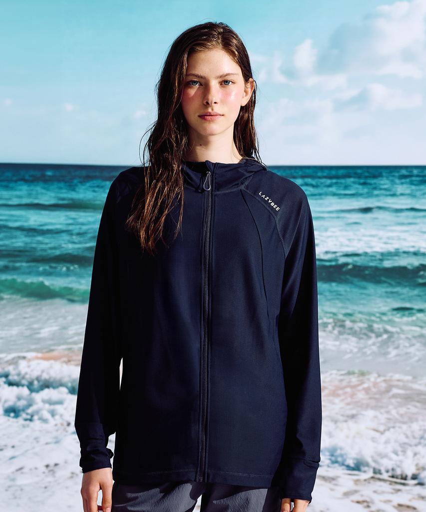 Leijibi Tech Flow Hydro Performance Loose Fit Hooded Zip-Up Rash Guard M (3 Colors)