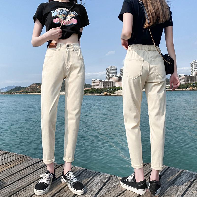 DIMANAF 2024 Autumn Women Cotton Pants Female Elastic Basic High Waist Trousers Fashion New Long Pants