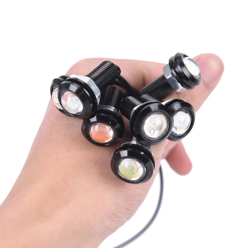 9W 12V 18 מ"מ אור לד אדום עין הנץ לרכב ערפל DRL נסיעה בשעות היום רוורס גיבוי