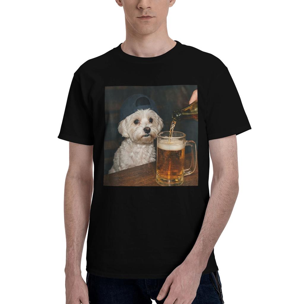 Border Collie Drinking Beer Funny Dog Meme New Arrival T Shirt Unisex Unisex Cotton Tee Shirt Clothing