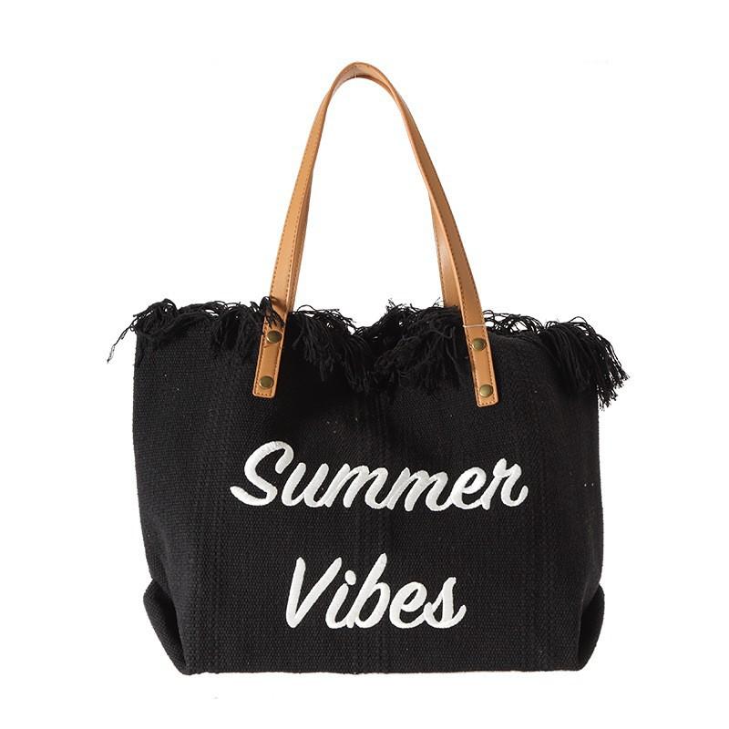 Handbag Simple Beach Bag Travel Bag Tassel Tote Bag Large Capacity One Shoulder Bag Tide