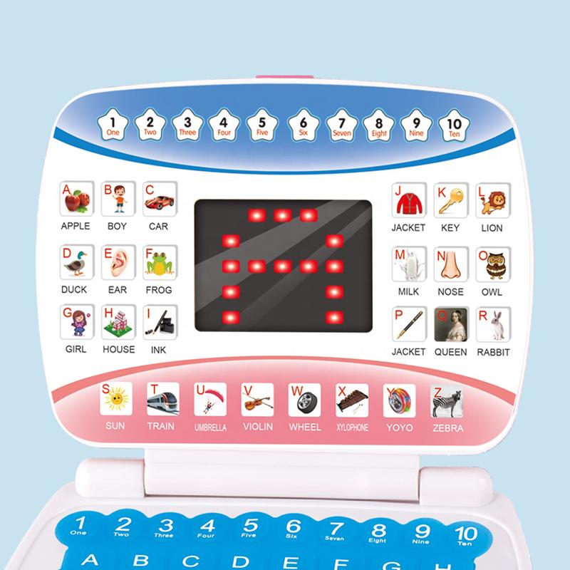 English Learning Machine Laptop Computer Playthings Child Electronic Preschool Language Education Present Toddler Kid Developing Skills