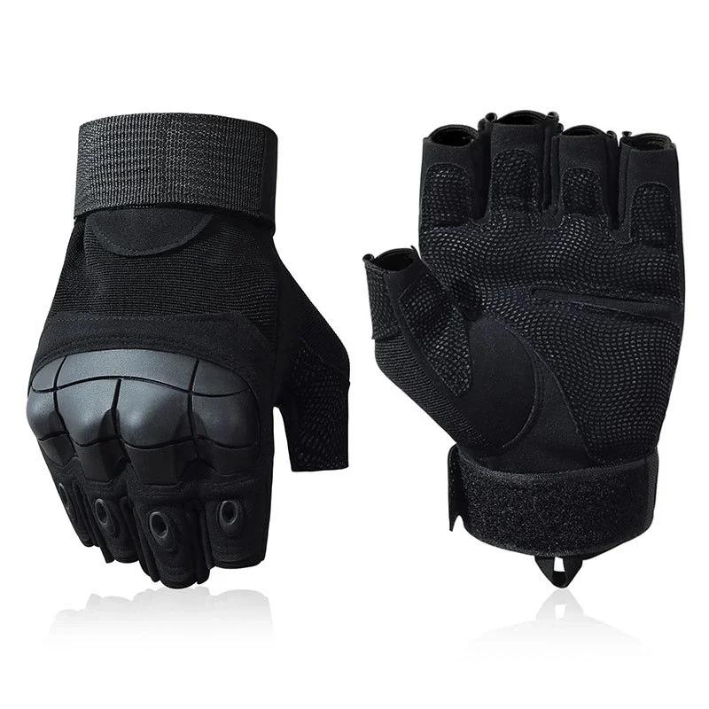 Tactical Fingerless Gloves Hard Knuckle Outdoor Military Combat Gloves for Hunting Airsoft Riding Hiking