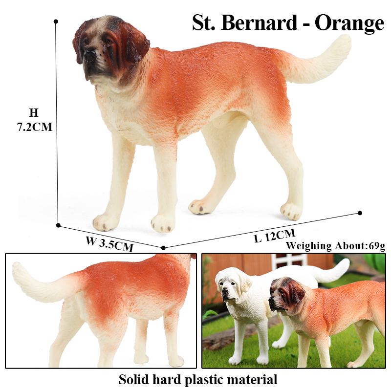 Oenux Dog Animals Model Husky German Shepherd Rottweiler Saint Bernard Action Figure Puppy Figurines PVC Collection Toy Kid Gift