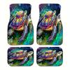 4pcs Set of Colorful Turtle-Patterned Car Floor MATS, Crystal Velvet Anti Slip Design, Universal 4pcs Set, Decorate The Interior Space