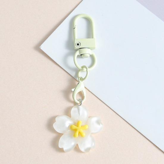 Keychain Pendant Ergonomic Flower Design Key Ring Decorative Key Holder Car Door Backpack