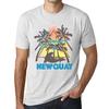 T-shirt vintage homme T-shirt graphique Eté Triangle Newquay Vintage Blanc