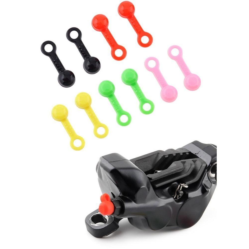 10pcs Solid Color Brake Screw Caps Caliper Cover Oil Nipple Dust Cap  Grease Nozzle