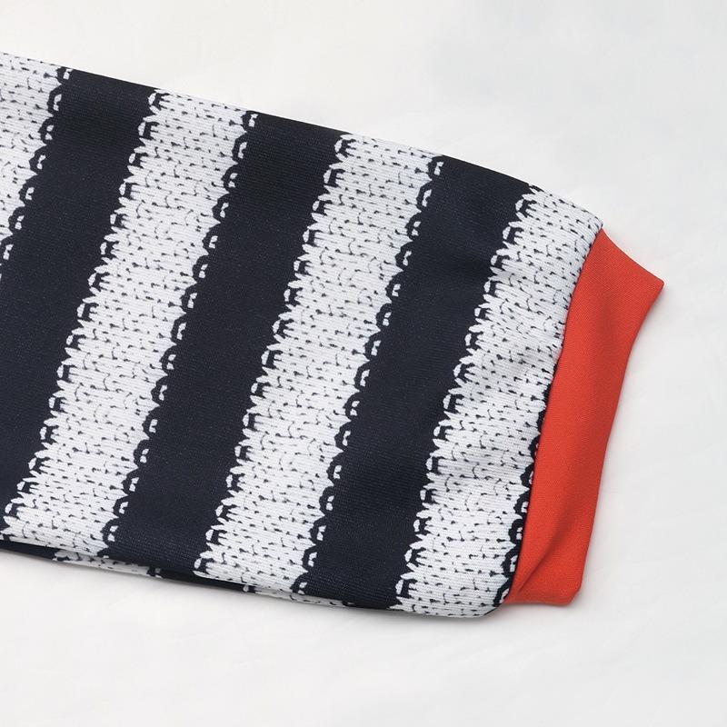 Women's New Casual Spring and Autumn Printing Stripes Thin Section Hooded Sweatshirt