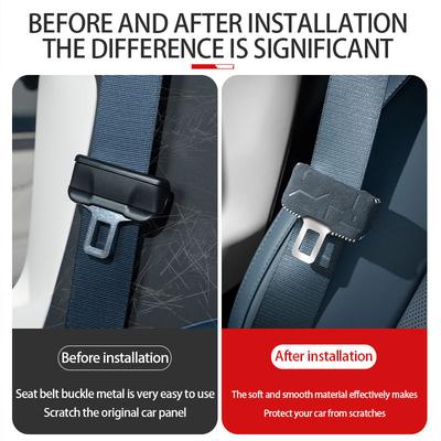 2pcs Car Seatbelt Buckle Cover For ZEEKR 001 007 X 2025 2025 2025 Suede Seat Belt Buckle Protective Cover Interior Accessories