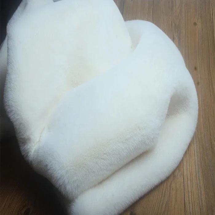 50x170cm Soft Faux Fur Fabric Thickened Imitation Rabbit Plush Fabric Fur 2cm DIY Collar Of Coat/Clothing Accessories/Scarves