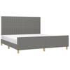 Vidaxl Bed Frame Without Mattress, Dark Gray, 180X200 Cm, Upholstered
