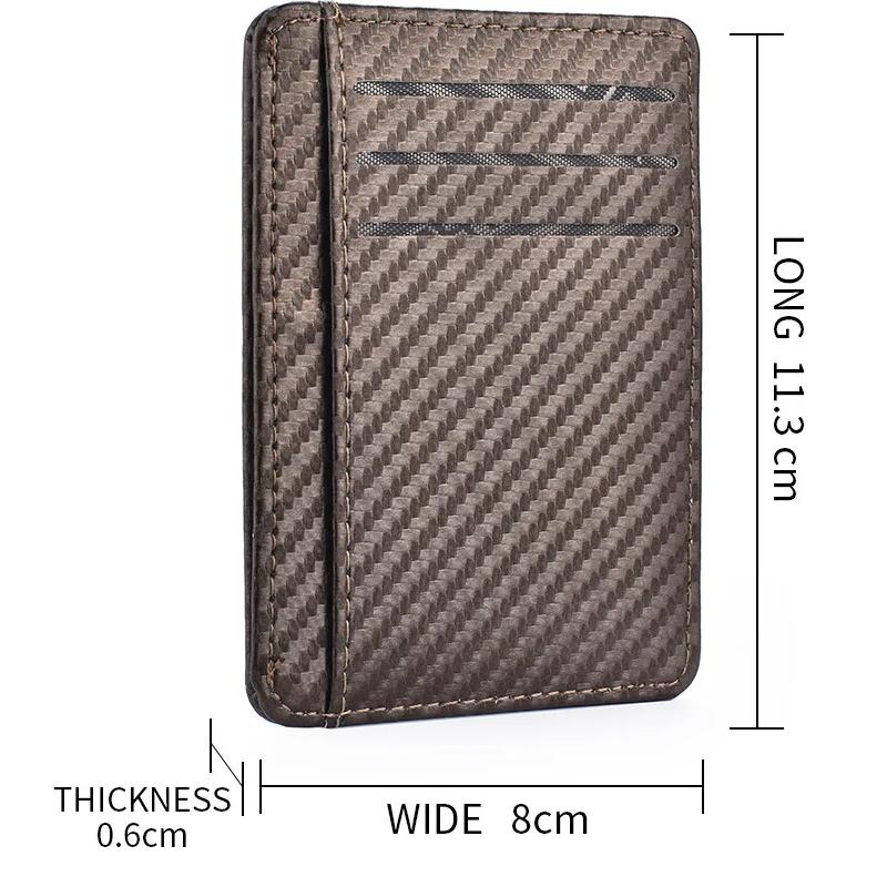 Credit Card Storage Bag Men's Slim and Simple Front-pocket Wallet  Portable Leather Wallet