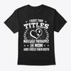 Rocks T-shirt Titres Masseur et Maman Fabriqué aux USA Taille S à 5XL
