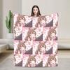 Smart Flacon Umamusume Pretty Derby Blanket Flannel Print Multi-function Super Soft Throw Blanket for Home Car Bedspreads