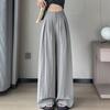 Pantaloni estivi in ​​lino a gamba larga Pantaloni da donna a vita alta in cotone e lino Pantaloni casual per protezione solare