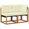 2 Pcs. Outdoor Middle and Corner Sofa Natural