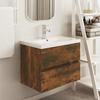 Vidaxl Under-Sink Cabinet, Smoked Oak, 60X38.5X45 Cm