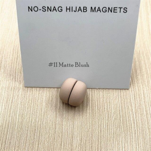 Matte Metal Hijab Scarf Magnet No Snag Muslim Women Magnetic Hijab Pins Islamic Pinless Safety Headscarf Brooches Accessories