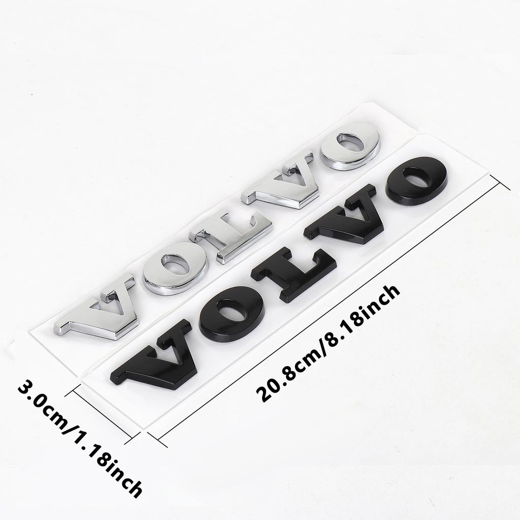 3D ABS Volvo Car Bonnet Letters Logo Badge Rear Trunk Emblem Sticker Accessories For Volvo Rdesign XC60 XC90 V40 V50 V60 S60 S40