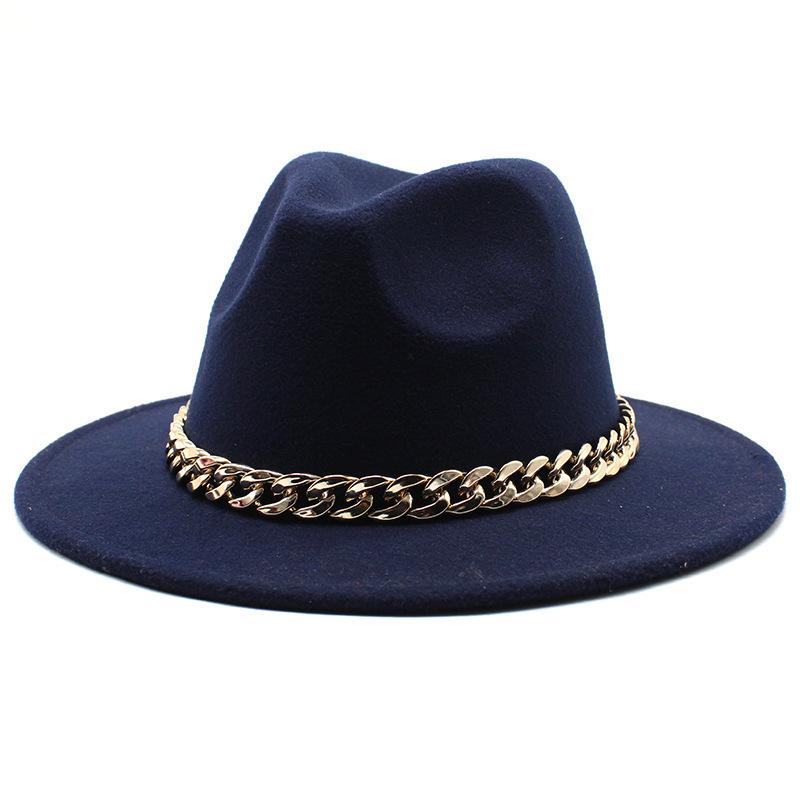 British Woolen Jazz Top Hat Men And Women Big Eaves Hat Big Eaves Felt Hat