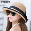 Sun Protection UV Protection Versatile Sun Hats Fashionable Beach Seaside Hats Solid Color Bow Women's Summer Sunshade Hats