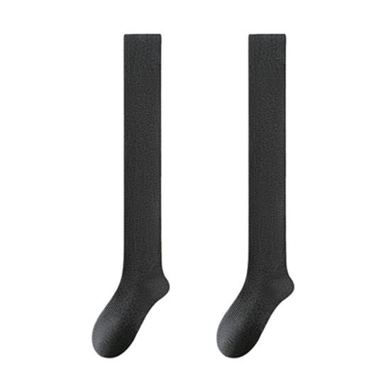 Damen Oberschenkelhohe Socken Dehnbare Gerippte Überknie-Socken Selbsterwärmende Atmungsaktive Stiefelstrümpfe für Dating Party Streetwear