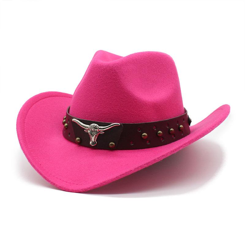 Tibetan Cowboy Hat Cow Head Woolen Top Hat Men'S And Women'S Western Cowboy Hat Outdoor Travel Knight Hat