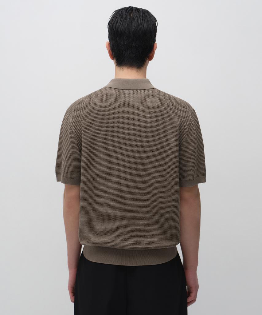 MUSINSA STANDARD Crocheted Knitted Polo Shirt [Light Brown]