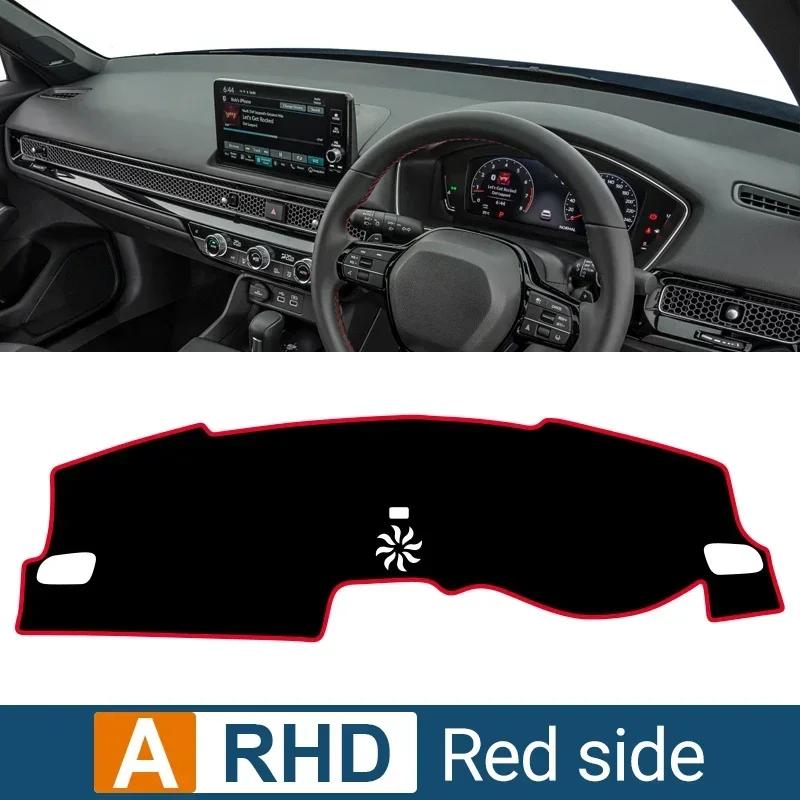 Auto Für Honda Civic 11. Generation    2024 Armaturenbrett Abdeckung Pad Sonnenschutz Matte Anti-UV Hülle Rutschfest Instrumentenpanel Teppich