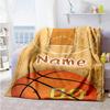 Basketball Court665 Customize Text Blanket Throw Personalized Blanket Soft & Cozy for Living Room Sofa Chair Seaside All-Season Use