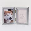 Foldable Pet Pawprints Picture Frame DIY Metal Buckle Pet Handprint Shadowbox Imprint Clay Pet Paw Print Kit Memorial Keepsake