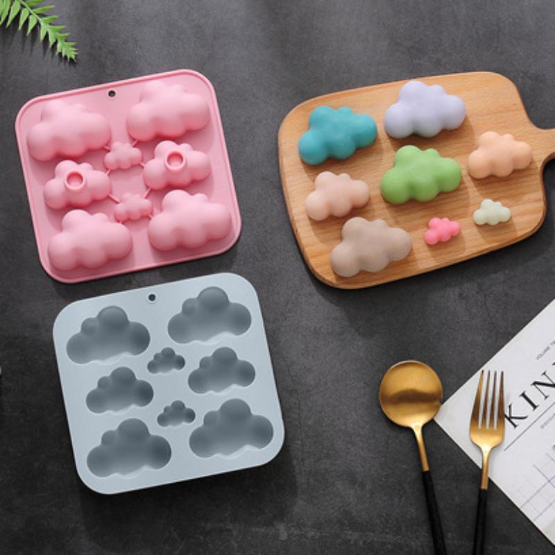 Multi Size Cloud Chocolate Silicone Mold Geometry Ice Cube Candy Biscuit Jelly Baking Mould Cake Decor Soap Candle Making Gifts