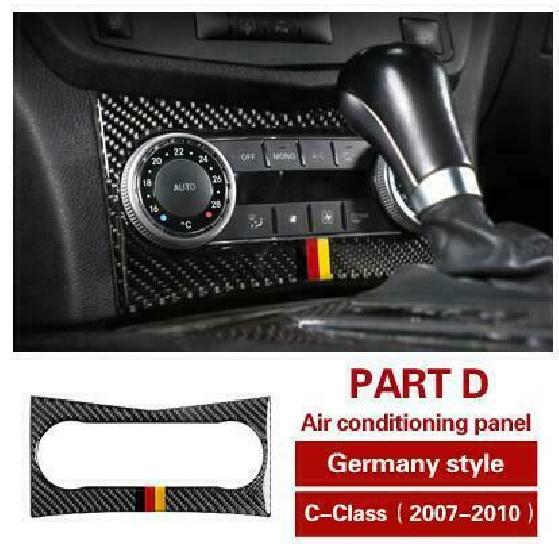 Carbon Fiber Car Central Control Panel Covers For Mercedes Benz C W204 07-10 LB