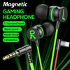 OLAF Magnetic Wired Headphones 3.5mm/Type-C DAC 90 Degree Bend Plug Earphones With Mic Headset Sports Earbuds For Mobile Phones