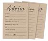 Inkdotpot Pack of 50 Rustic Kraft Advice Cards, Advice & Wishes for The Bride and Groom, Mr and Mrs Wedding Game Activity 5x7 Inches