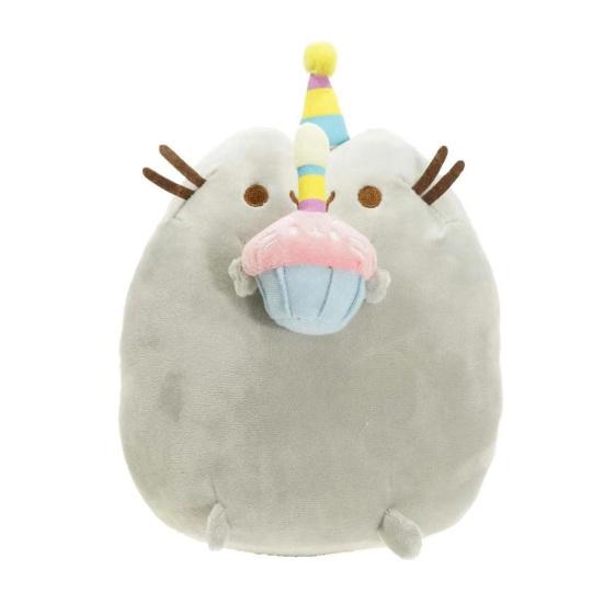 Plush Cat Stuffed Toy with Dessert Theme Ice Cream Donut Pizza Designs Plush Collectible Doll Soft Huggable Gift for Cat Lovers