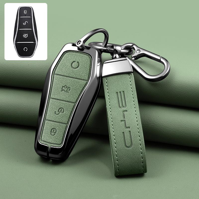 Zinc Alloy Car Key Case Cover For Byd Seal U Dmi Song Plus Atto 3 Han Ev Dolphin Mini Sealion 7 Protection Key Cover Accessories