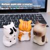 Mini Facepalm Cat Car Cute Cat Ornament Model Desktop Toys Gifts for Room Office Kids Car Pendant Simulation Miniature Animal